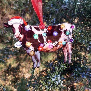 Cow Christmas Ornament